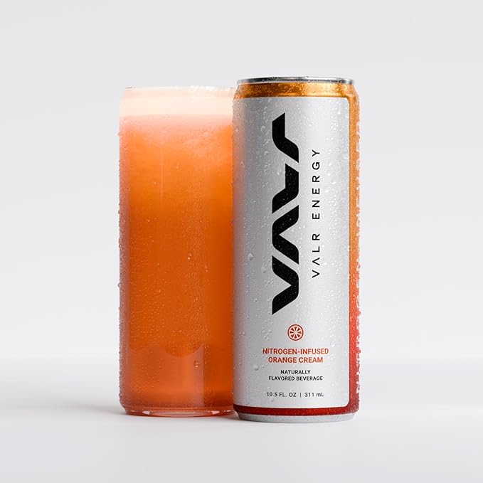VALR Energy | Nitrogen-Infused Energy Drink | 175mg Natural Caffeine from Green Tea | Pre-Workout Performance with Amino Acids &amp Antioxidants | Gluten-Free &amp Vegan | (10.5 FL. OZ. ) (10.5 FL.