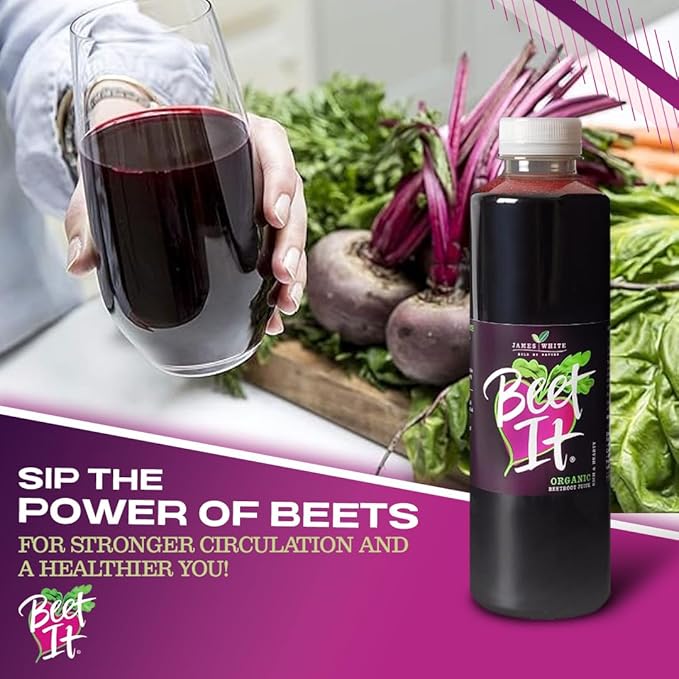 BEET IT Organic Beet Juice 25.4 Fl.oz (6 Pack) | Non GMO 100% Natural Organic Juice- Gluten Free No Added Sugar Not from Concentrate | Nutrient Packed Vegetable Juice