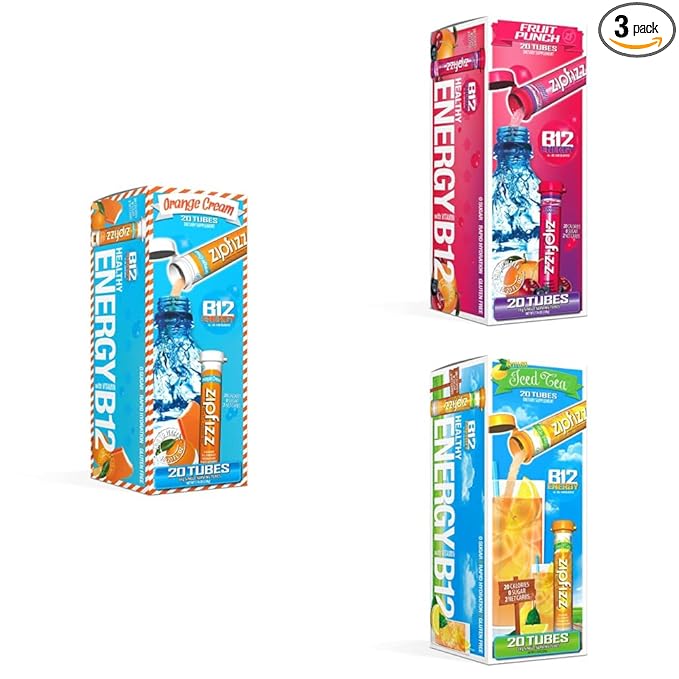 Zipfizz Healthy Energy Drink Mix Hydration with B12 and Multi Vitamins (Wild Card Bundle) 60 Count