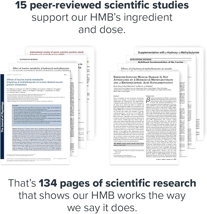 HMB Supplements for Men &amp Women – 3000mg MyHMB® Beta-Hydroxy Beta-Methylbutyrate Capsules – Muscle Defense Leucine Metabolism Strength Support – Clinically Studied Third-Party Tested 30 Servin
