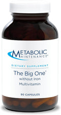 Metabolic Maintenance The Big One - Once Daily Iron-Free Multivitamin Mineral Supplement - Folate B Vitamins Biotin Antioxidants + Vitamin K Immune Support Nutrients Vitamin A + C (90 Capsules)