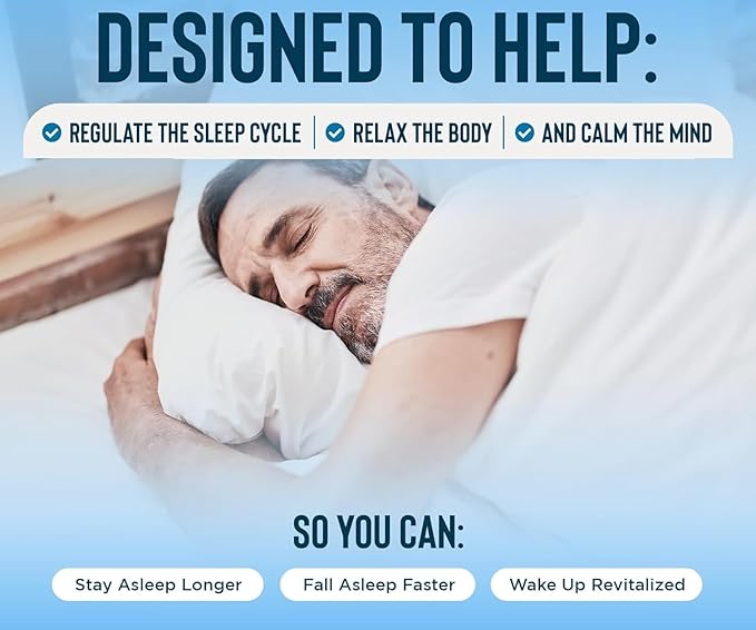Somulin Nighttime Complex Sleep Aid - Powerful All-Natural Maximum Strength Formula - Fall Asleep &amp Stay Asleep - Rest &amp Refresh - Melatonin Valerian Chamomile &amp 5-HTP - 60 Capsules (Pack