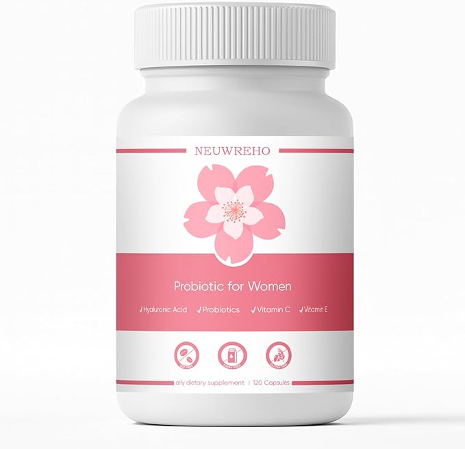 Vaginal Probiotics for Women Vaginal Dryness &amp PH Balance | 2000mg Daily Supplement with Lactobacillus Strains Cherry Blossom Extract Multi-Collagen Blend Hyaluronic Acid Prebiotics Vitamin