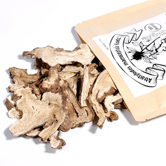 EidolonGreen Atractylodes macrocephala Koidz (Bai Zhu/白术/백술) – Premium Cut Slices for Tea and Cooking | Dried Chinese Herbs 88/3 Oz