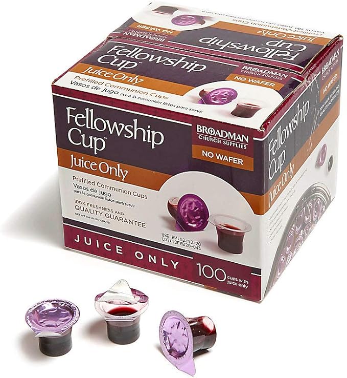 BROADMAN CHURCH SUPPLIES Pre-filled Communion Fellowship Cup Juice Only 100 Count