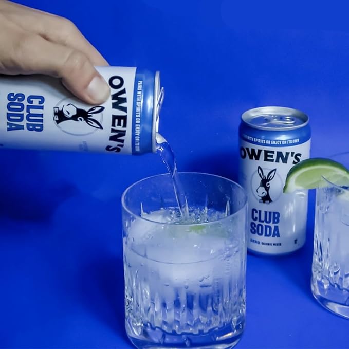 Owen’s Craft Mixers | Club Soda 10 Pack | Handcrafted in the USA with Premium Ingredients | Vegan &amp Gluten-Free Soda Mocktail and Cocktail Mixer | 750ml