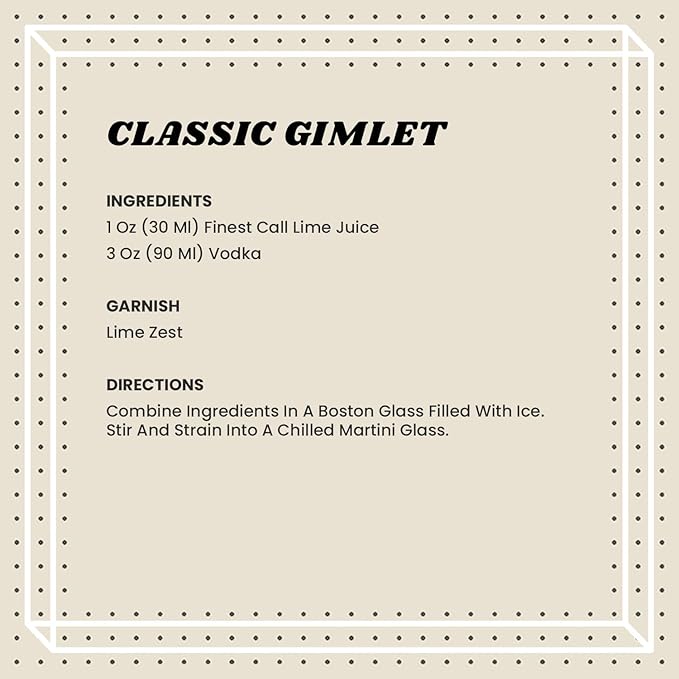 Finest Call Premium Lime Juice Drink Mix 1 Liter Bottle (33.8 Fl Oz) Pack of 3