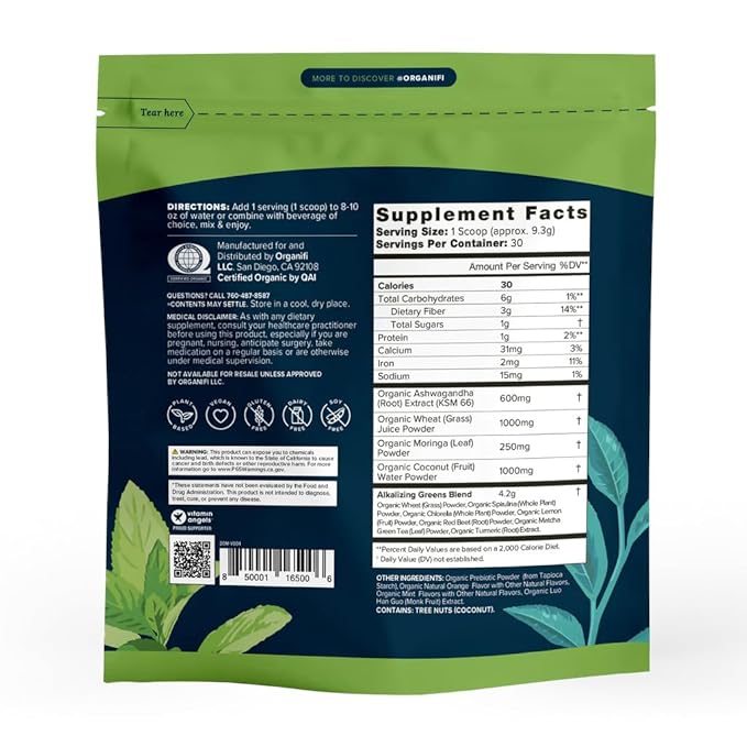 Organifi Green Juice Powder 9.8 Ounce