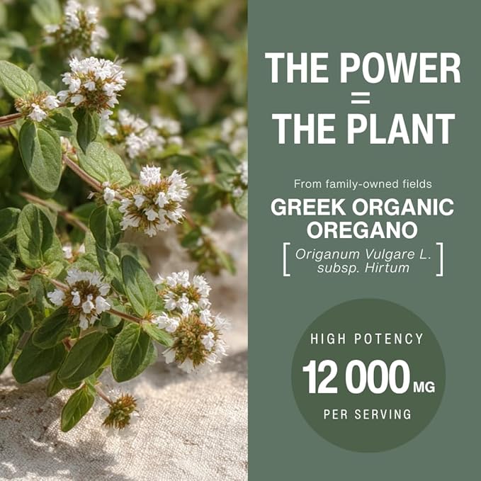 Essential Organic Oil of Oregano-100% Pure Undiluted Greek Oregano Oil with Carvacrol - Over 86% Non-GMO Extra Strength Oregano Oil Organic Liquid Drops 1 FL.OZ/30ml