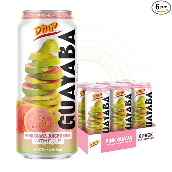 De Mi Pais Guava Juice with Pulp Premium Quality Fruit Beverage with real guayaba Refreshing Canned Juice with Guava Pulp Extract Perfect for Drinks and Smoothies Size 16.57 Fl Oz 6-Pack