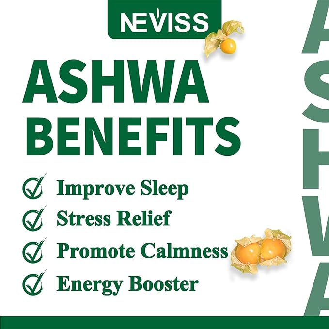 NEVISS Melatonin Free Sleep Gummies + Ashwagandha Gummies 2000mg