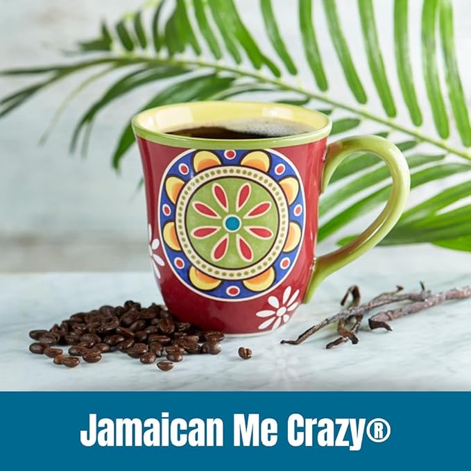 Door County Coffee Jamaican Me Crazy® Flavored Coffee Whole Bean - 5lb Bag - Medium Roast - 100% Specialty Arabica - Gourmet - Rum &amp Vanilla Flavored