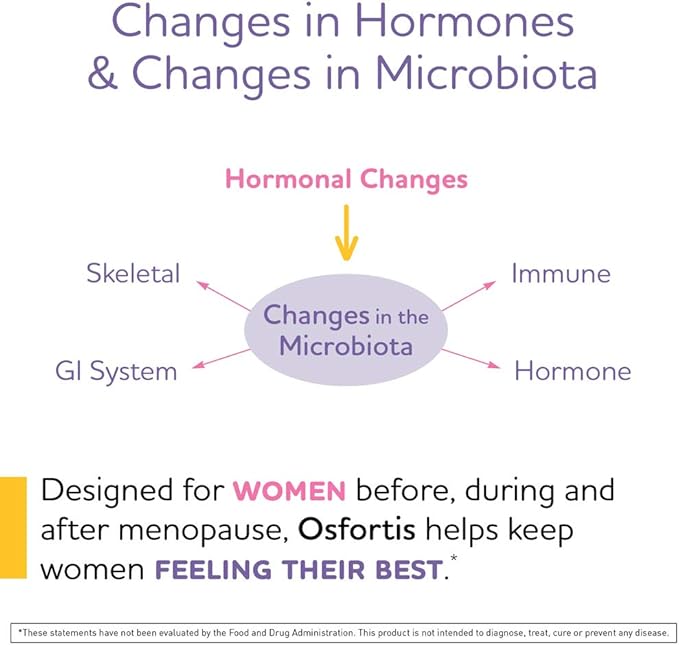 BioGaia Osfortis Women’s Probiotic for Strong Bones Immune Balance &amp GI Wellness Contains L. reuteri 6475 60 Capsules 1 Pack