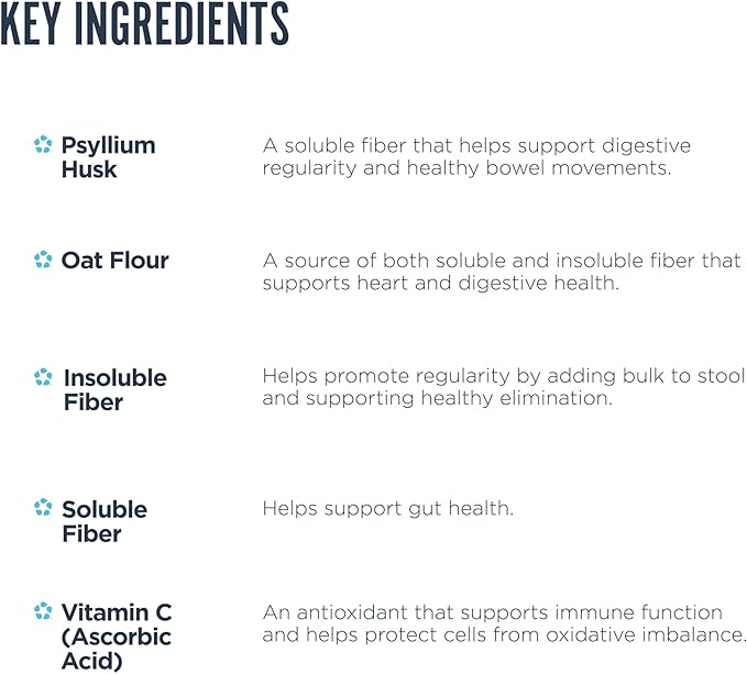 Revive MD Fiber Supplement for Digestive &amp Gut Health - 5g of Dietary Fiber Supports a Healthy Digestive System with Psyllium Husk &amp More - (Chocolate 30 Servings)
