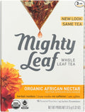 Mighty Leaf Organic African Nectar Rooibos Herbal Tea – 45 Count (3 Packs of 15 Silken Tea Bags) – Fruity &amp Floral Caffeine-Free Blend – Premium Whole Leaf Herbal Tea for Hot or Iced Brewing
