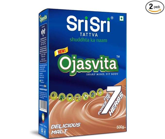 Sri Sri TATTVA shuddhta ka naam Ojasvita Malt - Drink Mix for Sharp Mind &amp Healthy Body - 500g(Pack of 2)