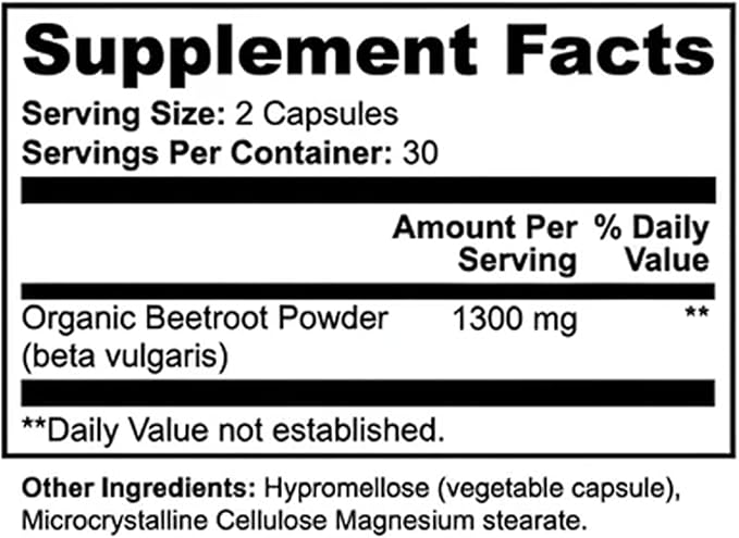 Lemeli Beetroot - 1300mg Lemeli Beet Root Capsules Boost Vitality Immune and Digestive Pure Non-GMO &amp Gluten Free Beet Root Supplement 60 Capsules (1)