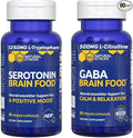 NATURAL STACKS Serotonin &amp GABA Brain Food Bundle - Supports a Positive Mood &amp Calmness* - 120 Total Capsules