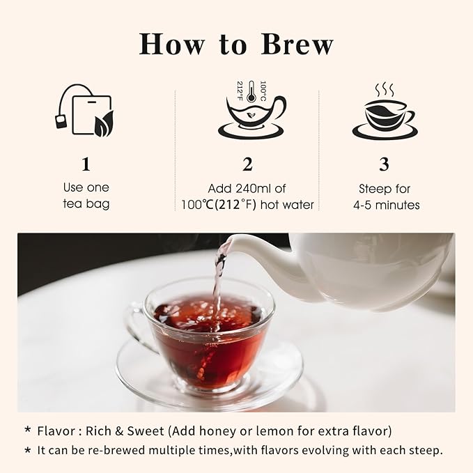 Leafberry Tea Book - Five Reds Tea for Rejuvenates Energy (Menstrual Cycle Tea) Wellness Functional Herbal Tea Detox Boosts Immunity Awaken Rose Jasmine Red Dates Beans (10 Bags) Box Teas Drinkers Gi