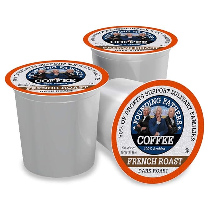 Founding Fathers Coffee Single Serve Pods for Keurig 2.0 K-Cup Brewers French Roast 80 Count