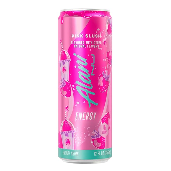 New Alani Energy Drinks Lime Slush Sherbet Slush Pink Slush - Limited Edition Flavors - Variety Pack Sugar-Free Low-Calorie 200mg Caffeine Energy Boost Drink 12 fl oz (Pack of 6)