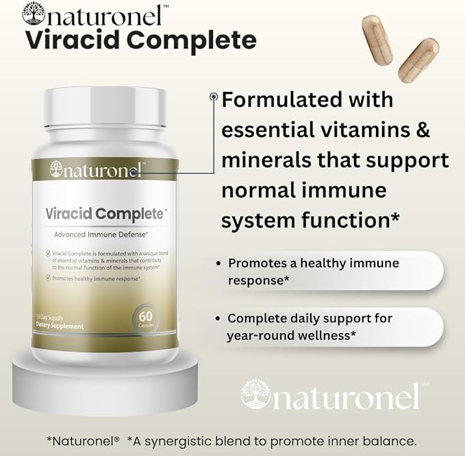 Viracid Complete (3 Pack) Comprehensive Immune Formula with Elderberry Echinacea Garlic Zinc L-Glutamine &amp Turmeric 95% Curcuminoids | Premium Supplement Made in USA GMP Certified