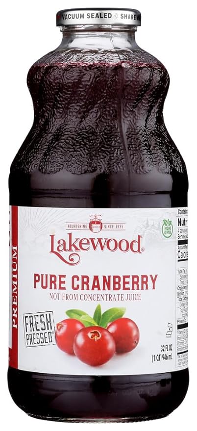 Lakewood BG15028 Lakewood Pure Cranberry Juice - 12x32OZ
