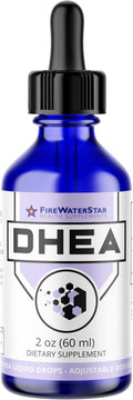 FWS DHEA Liquid Drops - Pure DHEA Supplement for Men and Women - Adjustable Dosing 5mg 10mg 25mg 50mg - Dehydroepiandrosterone Dietary Supplement
