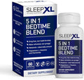 SleepXL Sleep Supplement Non-Habit-Forming Formula - Fall Asleep Faster &amp Sleep Longer - 5 key ingredients include Melatonin L-Theanine Chamomile Magnesium &amp Vitamin B6 (60 Capsules 30 Ser