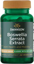 Swanson Boswellia Serrata Extract - Herbal Supplement for Joint Support - Aids Mobility &amp Flexibility* - Contains 5-LOXIN Standardized Boswellia - Non-GMO - 60 Veggie Caps