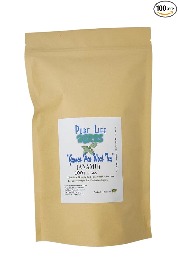 Purelifeherbs Anamu Tea/guinea Hen Weed Tea (100 Bags)-(in Ziplock Bag)