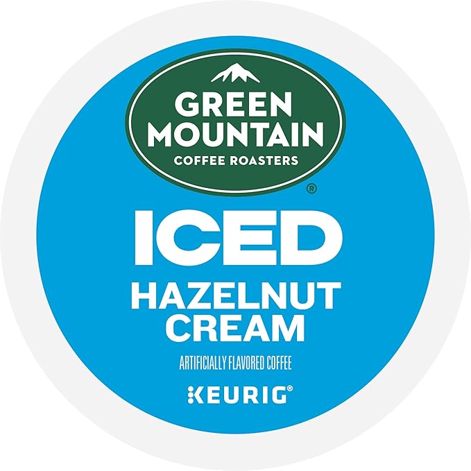 Green Mountain Coffee Roasters ICED Hazelnut Cream Single Serve Keurig K-Cup Pods Flavored Iced Coffee 60 Count (6 Packs of 10)
