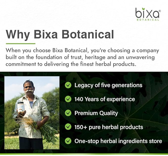 bixa BOTANICAL Ayurvedic Natural Herbal Supplement Safed Musli Powder Pure Authentic Premium Quality | Gluten Free Non-GMO Steam Sterlized Vegan (16 Ounce (Pack of 1) Safed Musli Powder)