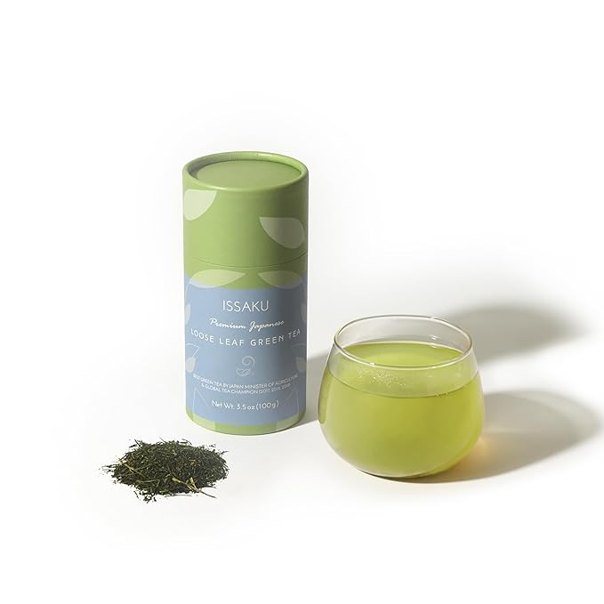 Japanese Green Tea Co. Premium Loose Leaf Green Tea - Issaku Reserve - 3.5 Oz (100g) – Vegan and All-Natural Fukamushi Sencha Japanese Tea Leaves