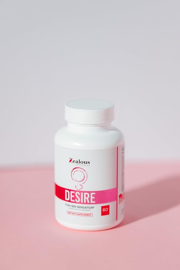 Desire Female Drive Enhancement Pills for Women – Libido Support Supplement – Passion Excitement &amp Sensitivity Support - Energy &amp Vitality Formula - Daily Female Wellness Capsules (1 Pack)