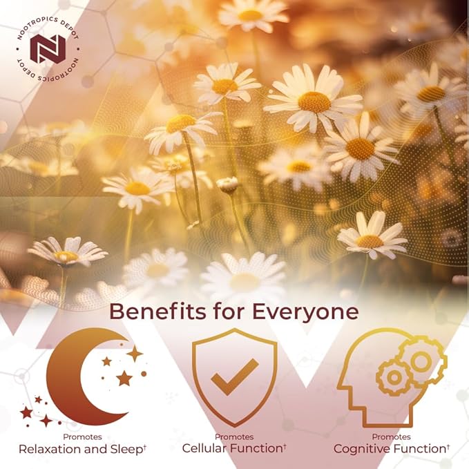 Nootropics Depot Apigenin Capsules | 200mg | 120 Count | &gt98% Apigenin | Supports Healthy Stress Levels