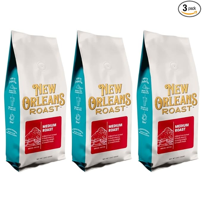 New Orleans Roast Medium Roast Ground Coffee - Smooth &amp Balanced (3 Pack)