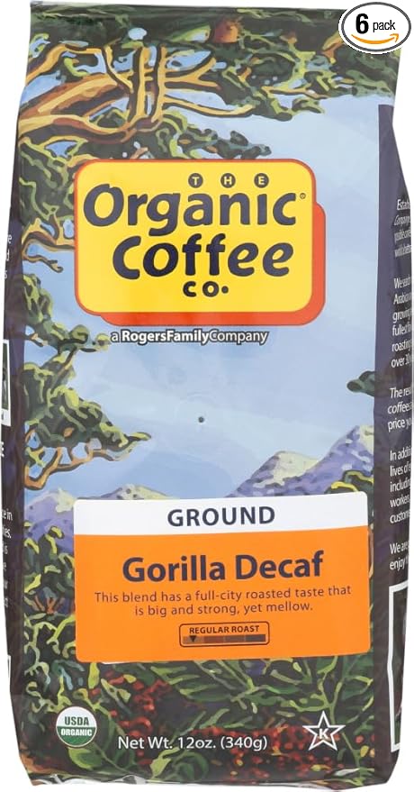 Organic Gorilla Decaf Ground Coffee 12 Ounce -- 6 per case. by Oranic Coffee