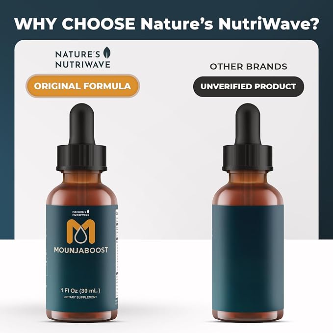 Mounjaboost – Natural Herbal &amp Plant-Based Supplement with 6 Exotic Nutrients &amp Botanicals – Made in USA GMP-Certified Non-GMO Easy-to-Take – 30 mL 3 Month Supply