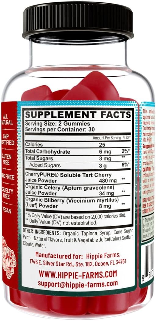 Orchard Tart Cherry Gummies - Grown in USA Cherries