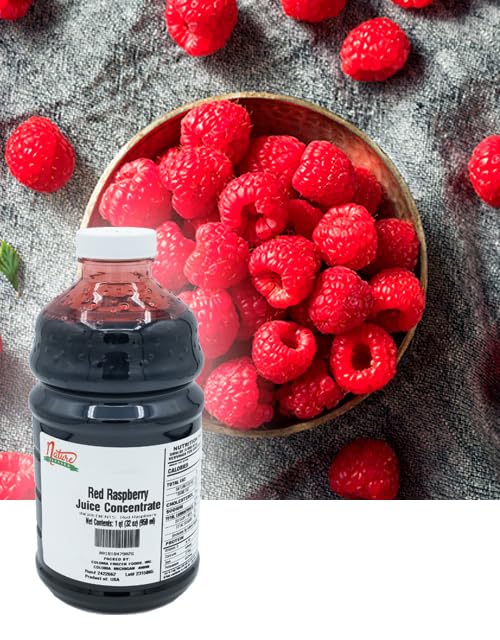 Nature Blessed 100% Pure Red Raspberry Concentrate - 1 Quart (1/32 fl oz bottle) Applications: Home Wine Making Brewing Mead Smoothies Making Jelly