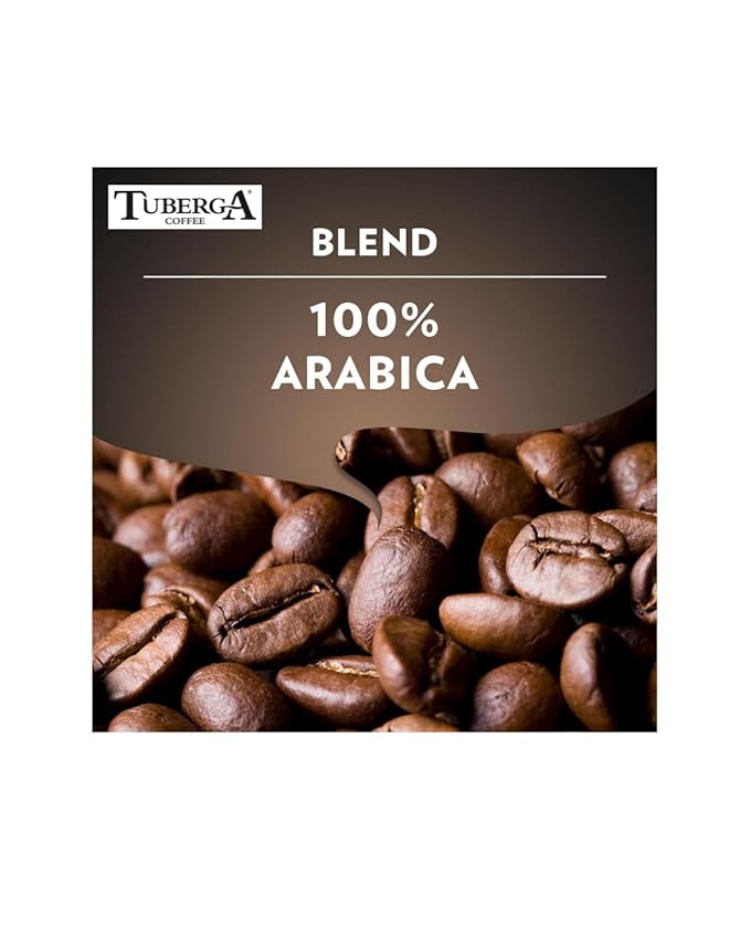 Tuberga Premium Quality 100% Arabica Whole Bean Coffee Medium Roast 2.2 Ib Original Italian Coffee. (Pack of 1)