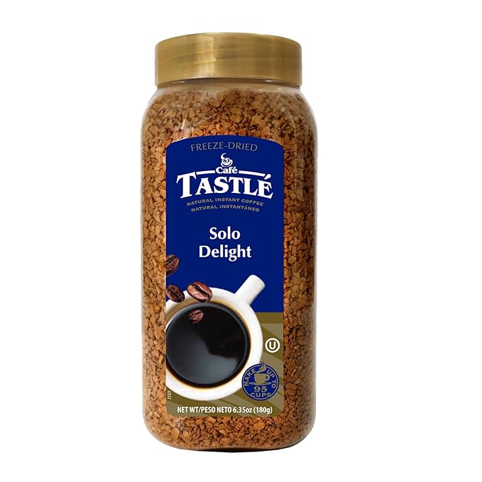 Café Tastlé Supremo Blend &amp Solo Delight 6.35 Ounce Instant Coffee Variety Pack of 2