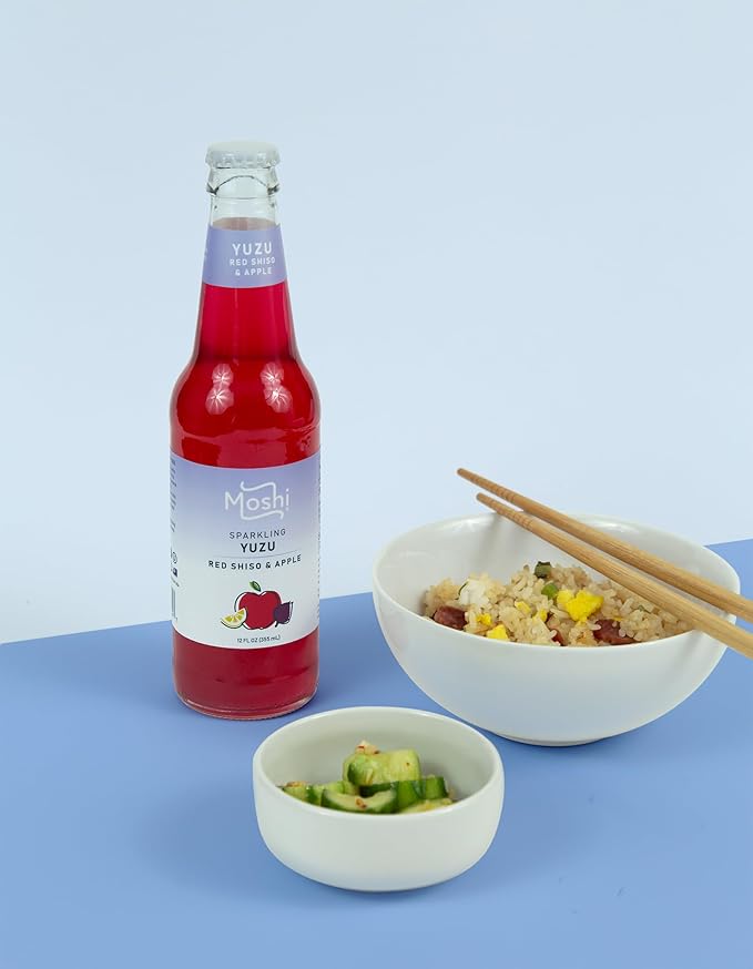 Moshi Sparkling Drinks - Red Shiso &amp Apple Yuzu (12 Bottles)…
