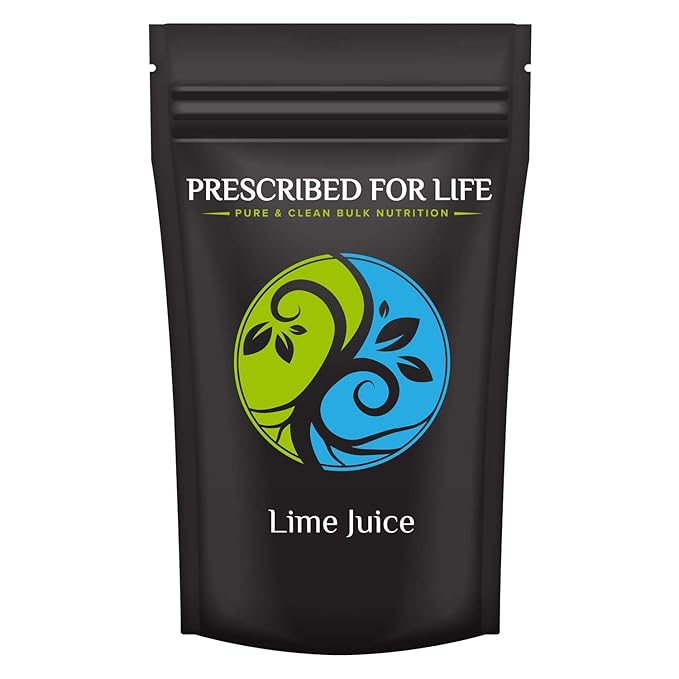 Prescribed for Life Lime Powder Natural &amp Unsweetened Spray Dried Lime Juice Powder Made from Real Limes Vegan Gluten Free Non GMO Reconstitute Ratio 1:2 (10kg / 22lb)