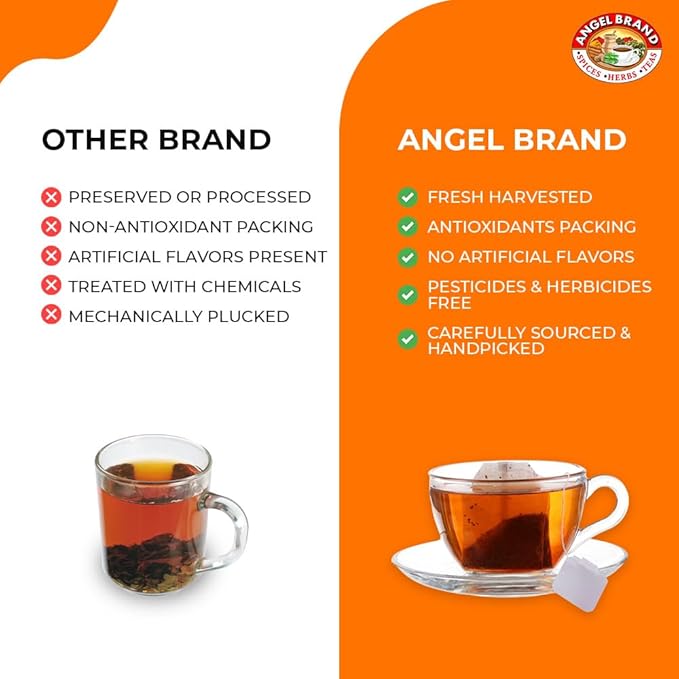 Angel Brand Cerasse Tea Bags Jamaican 24 – Pack of 3 – Authentic Herbal Tea with Bitter Flavor Inspired by Traditional Caribbean Practices Perfect for a Soothing and Refreshing Brew.