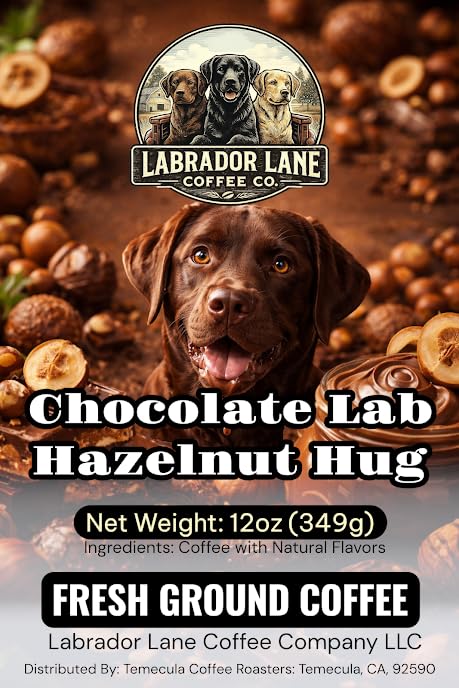Chocolate Lab Hazelnut Hug - Premium Small Batch Flavored Coffee - 12oz