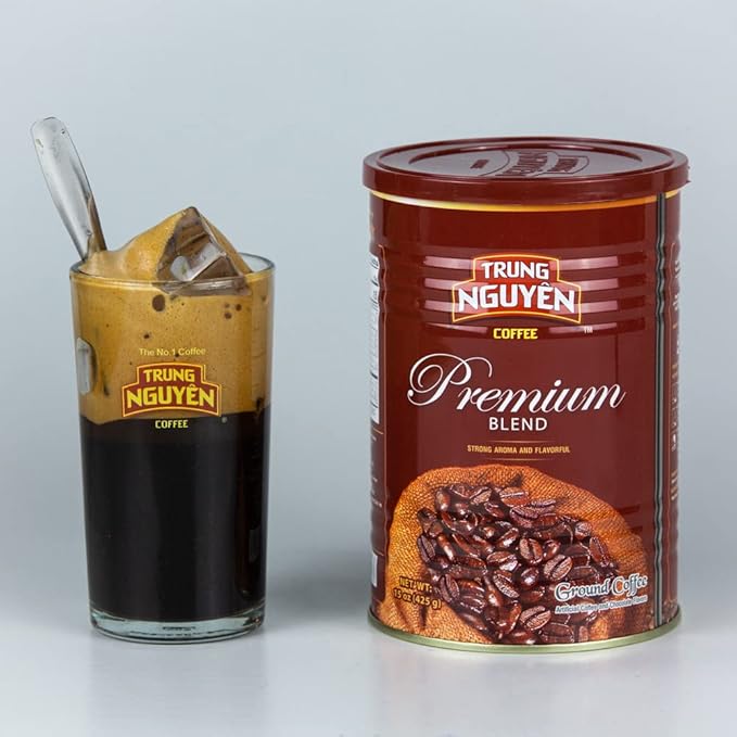 Trung Nguyen - Premium Blend Ground Coffee &amp Vietnamese Coffee Filter Bundle - 2 Items