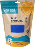Yogi Super Foods 16oz Blue Spirulina Powder Made from Blue-Green Algae Extract - Superfood Plant Rich Source of Protein for Immune Support Energy Natural Food Coloring for Baking - 1lb Bag