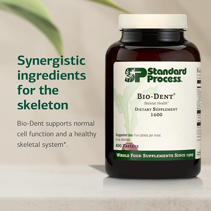 Standard Process Bio-Dent Skeletal Health Dietary Supplement - Teeth &amp Bone Function Support - Skeletal &amp Collagen Supplement - 800 Tablets
